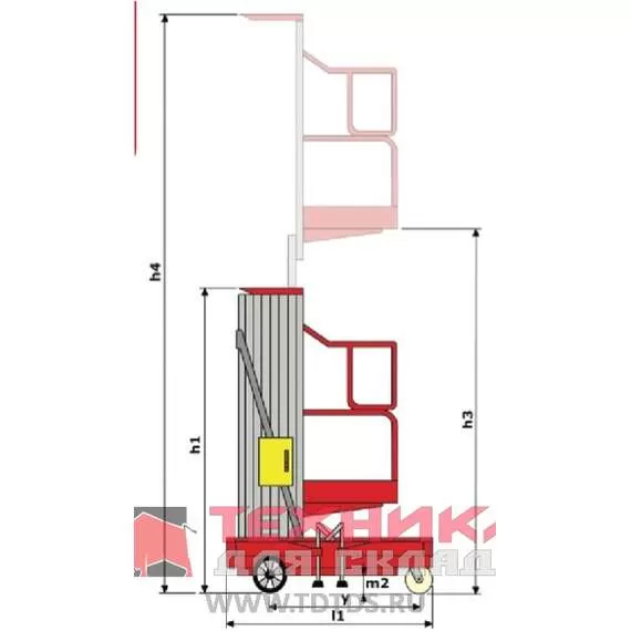 LEMA LM WPAM-1B-080 AC 130 кг 8 м Несамоходный сетевой телескопический подъемник с доставкой по Москве, Грузоподъемность: 130 кг, Высота подъема, м.: 8 м, Тип питания: сетевые (AC) купить по выгодной цене 100kwatt.ru