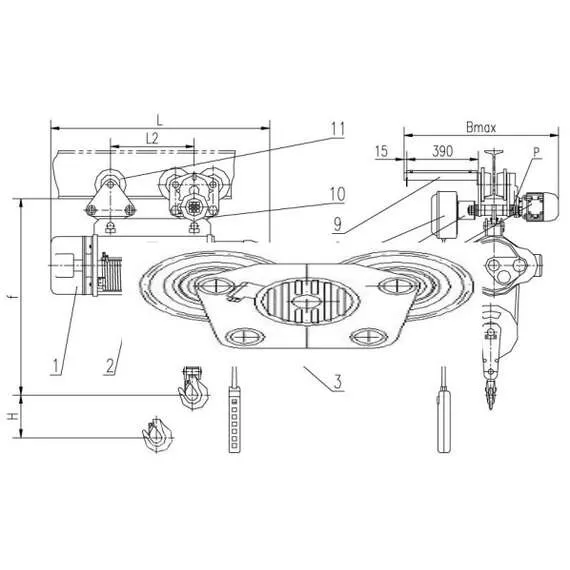 СИБТАЛЬ (GRM) CD1 10 т 12 м Таль электрическая канатная передвижная с доставкой по Москве, Грузоподъемность: 10 тонн (10000 кг), Высота подъема, м.: 12 м, Напряжение: 380 В купить по выгодной цене 100kwatt.ru