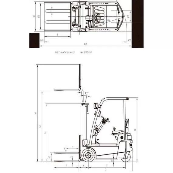 OXLIFT CPDS10-XD2 Li-Ion 1 т 3 м Электропогрузчик вилочный с доставкой по Москве купить по выгодной цене 100kwatt.ru