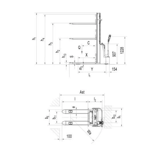 OXLIFT AX15 3600 мм 1500 кг Самоходный штабелер с доставкой по Москве, Грузоподъемность: 1.5 тонны (1500 кг), Высота подъема вил, м.: 3.6 м, Тип батареи: Кислотная, необслуживаемая купить по выгодной цене 100kwatt.ru