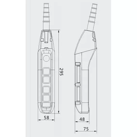 OCALIFT IP55 TNHA1-62FYS Пульт управления 4 кнопками 2 скорости, стоп, ключ с доставкой по Москве купить по выгодной цене 100kwatt.ru