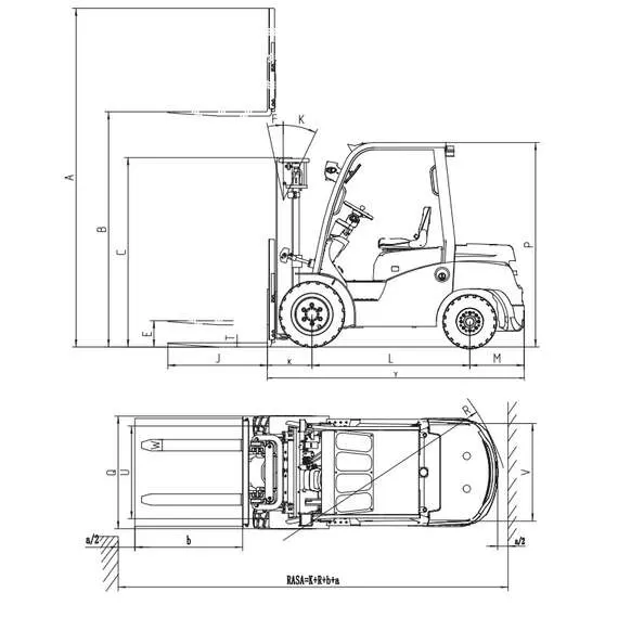 EP CPCD25T8 SS FFL 2500 кг 4,8 м Дизельный погрузчик, двигатель Mitsubishi, свободный ход вил, боковое смещение каретки с доставкой по Москве купить по выгодной цене 100kwatt.ru