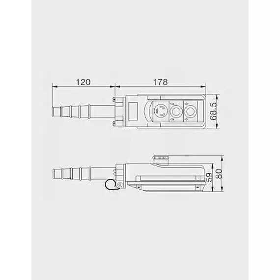 OCALIFT IP55 TNHA1-61YS Пульт управления 2 кнопки, 1 скорость, стоп, ключ, старт с доставкой по Москве купить по выгодной цене 100kwatt.ru