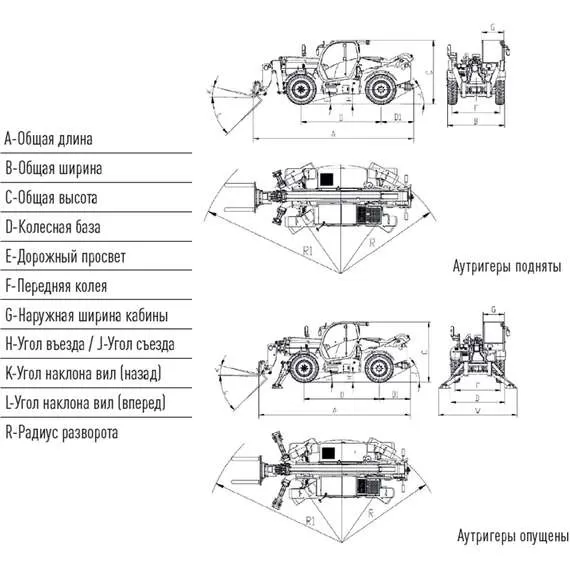 HELI 40H130-170S-C3 4000 кг 17 м Телескопический погрузчик с доставкой по Москве купить по выгодной цене 100kwatt.ru