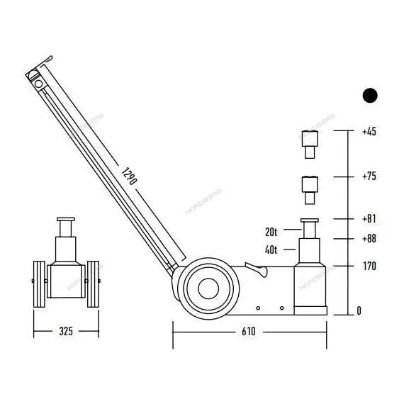 NORDBERG N402 Домкрат пневмогидравлический подкатной с доставкой по Москве купить по выгодной цене 100kwatt.ru