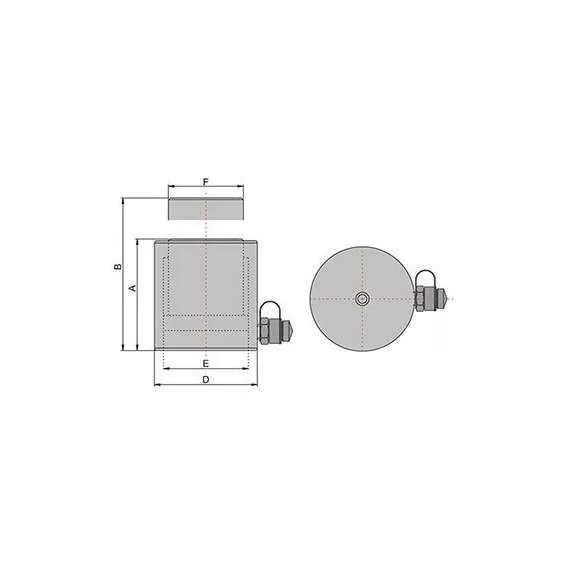 TOR ДГ150П50Г (HHYG-15050LS) Домкрат гидравлический, 150Т, ход штока 50 мм, односторонний, с пружинным возвратом штока, с фиксирующей гайкой арт. 1004740 с доставкой по Москве купить по выгодной цене 100kwatt.ru