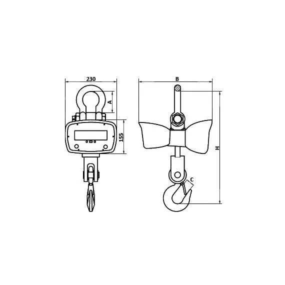 UNIGRAM КВ-15Т с ПДУ180 Крановые весы с индикацией на пульте, с USB-интерфейсом с доставкой по Москве купить по выгодной цене 100kwatt.ru