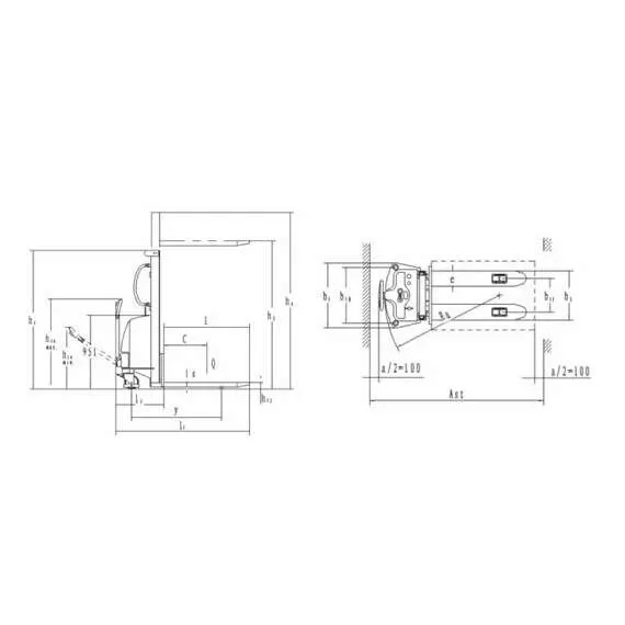 Noblelift SPM 1016 Гидравлический штабелер с электроподъемом с доставкой по Москве купить по выгодной цене 100kwatt.ru