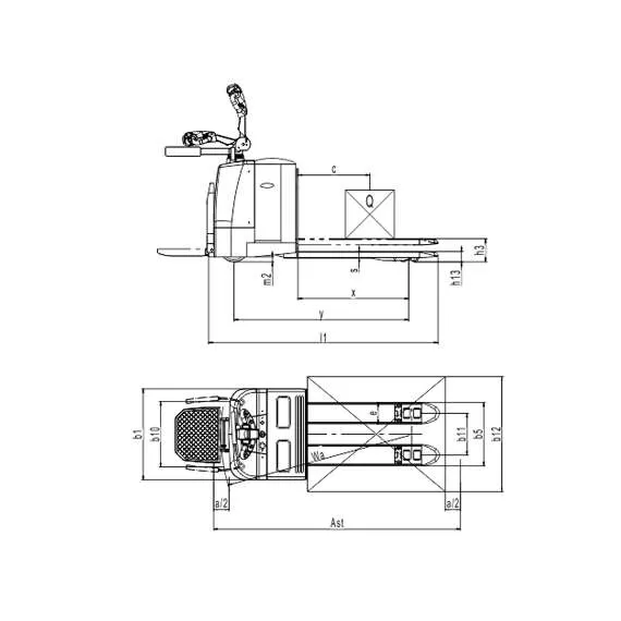 OXLIFT TX25 2500 кг Самоходная электрическая тележка 210 Ач с доставкой по Москве купить по выгодной цене 100kwatt.ru